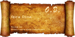 Opra Dina névjegykártya